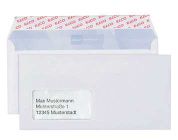 Briefumschlag haftklebend 16x16 cm in Weiß, 0,35 €
