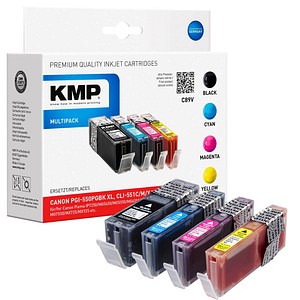 5 XL für Canon PGI-550BK CLI-551 Schwarz//Cyan//Magenta//Gelb Tintenpatronen